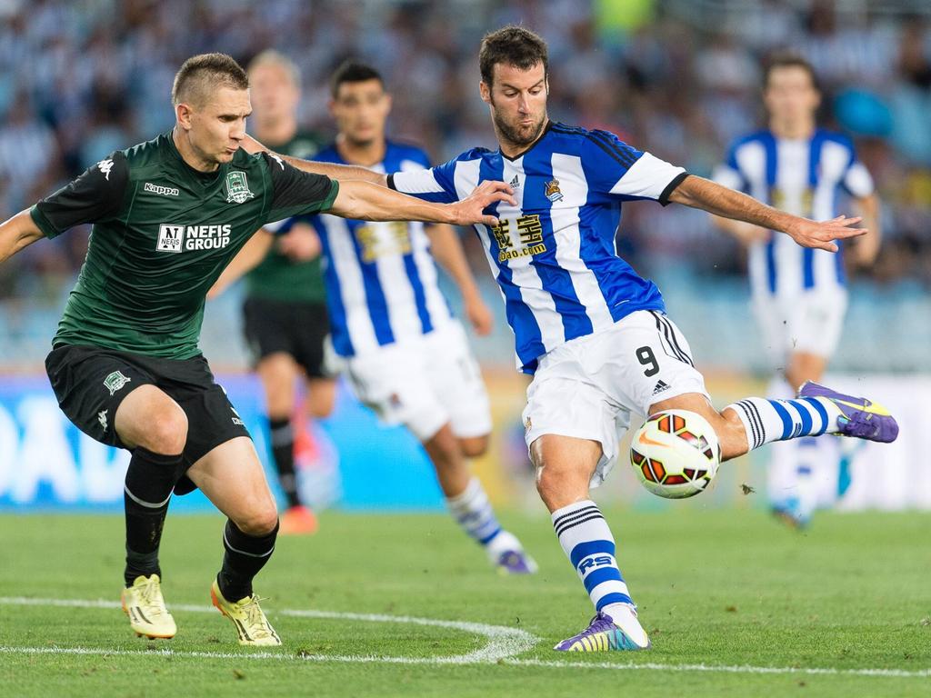 DONOSTIA ESPANA âÄ 21 de Agosto de 2014 En el partido entre la Real Sociedad y FC Krasnodar de la